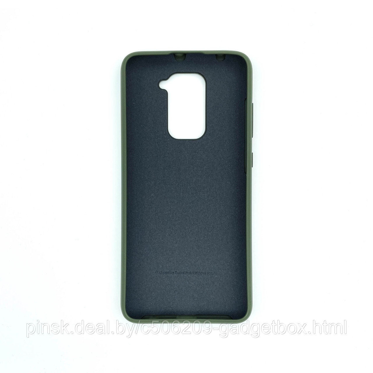 Чехол Silicone Cover для Xiaomi Redmi Note 9 / Redmi 10x-4G, Темно-оливковый - фото 2 - id-p154459800