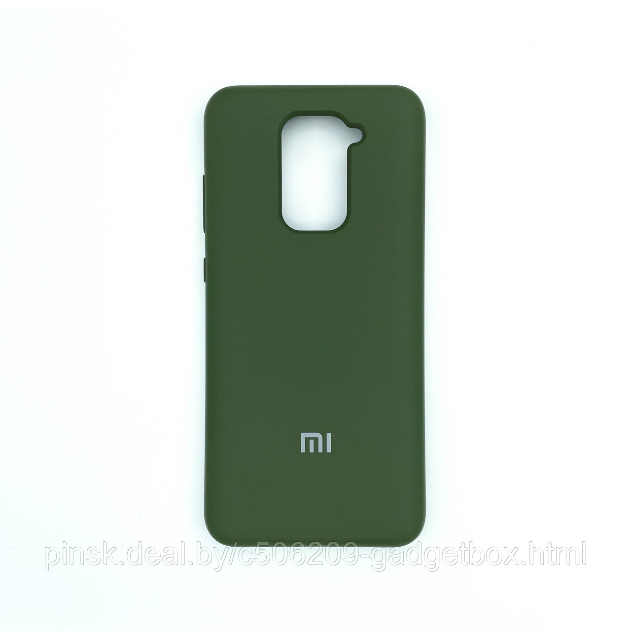 Чехол Silicone Cover для Xiaomi Redmi Note 9 / Redmi 10x-4G, Темно-оливковый - фото 1 - id-p154459800