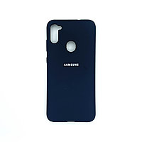 Чехол Silicone Cover для Samsung A11/M11, Темно-синий