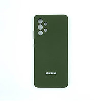 Чехол Silicone Cover для Samsung A32, Темно-оливковый