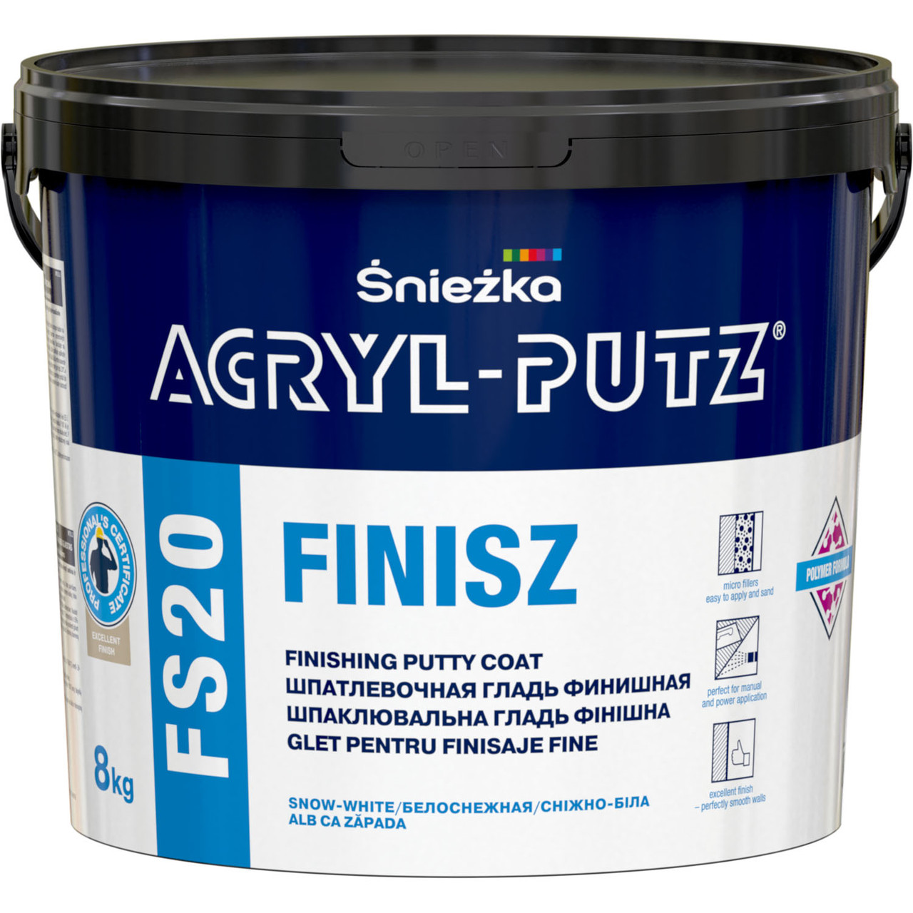 Шпаклевочная масса Sniezka Acryl Putz finish 8кг (Польша)