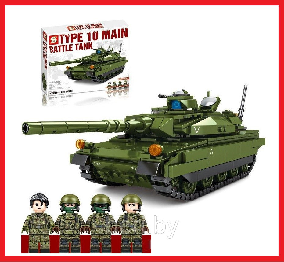 T-103 Конструктор "боевой танк. Type 10", аналог Лего Техник (LEGO Technic), 806 деталей
