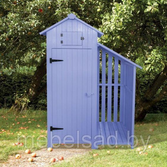 Туалет дачный деревянный "Фазенда Люкс" с дровником - фото 1 - id-p158008813