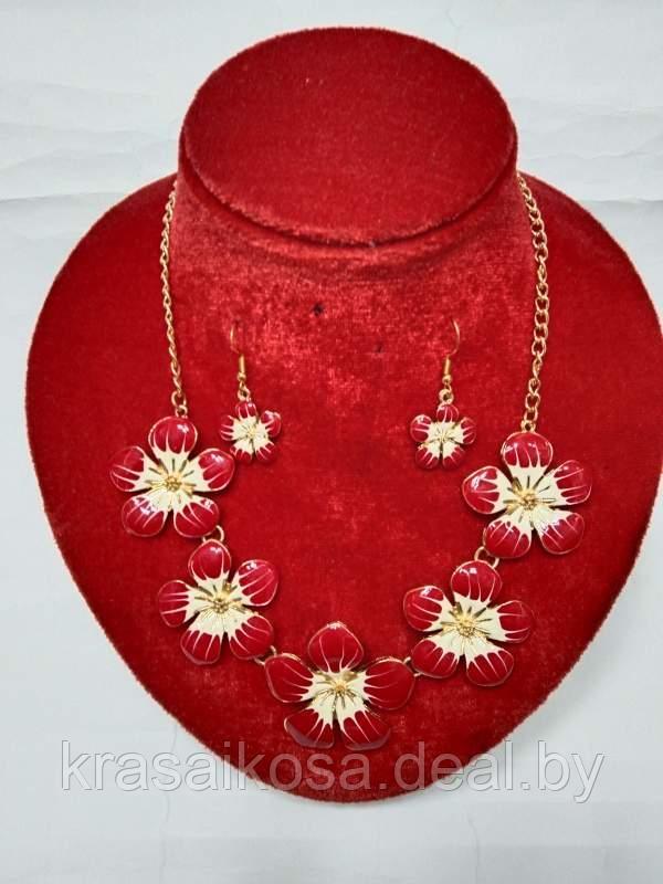 Колье Цветы украшения на шею женское бижутерия - фото 1 - id-p158013002