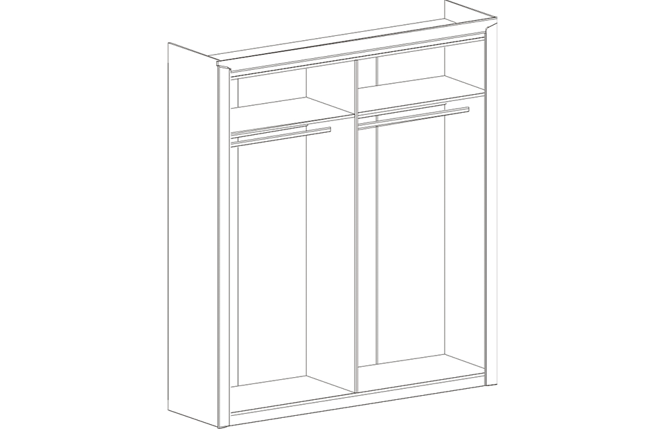Шкаф четырехдверный Соренто с комплектом полок фабрика МебельГрад - фото 3 - id-p158013220