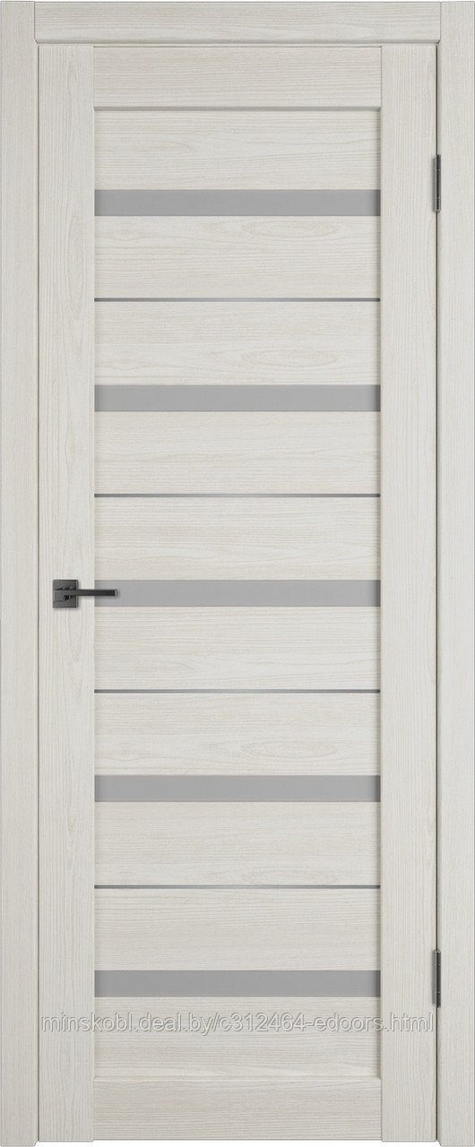 Дверь межкомнатная Atum Pro AL7 white cloud Artic Oak молдинг серебро