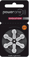 Слуховая батарейка POWER ONE Evolution 13  Bl.6