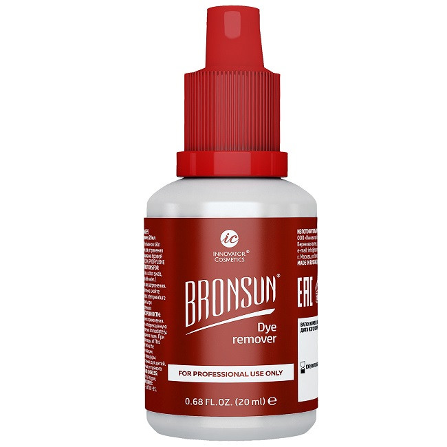 BRONSUN Ремувер для удаления краски с кожи Dye remover, 20мл