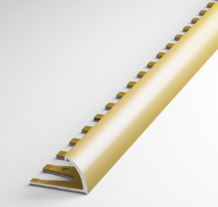 Профиль окантовочный полукруглый гибкий ПК 14-15 золото люкс до 12.7мм длина 2700мм