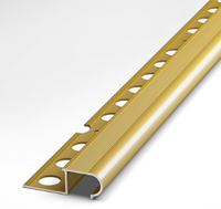 Профиль окантовочный для ступеней ПУ 08 золото люкс до 11мм длина 2700мм