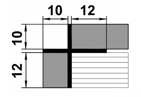 Профиль окантовочный квадратный для плитки ПП 03 алюминий без покрытия до 12мм длина 2700мм - фото 2 - id-p158080360