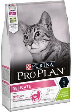 Сухой корм для взрослых кошек Purina Pro Plan Delicate со вкусом ягненка 1кг (развес)