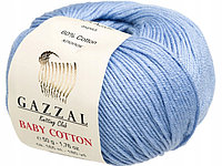 Пряжа Gazzal Baby Cotton цвет 3423 голубой