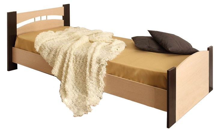 Кровать односпальная Олмеко 900, дуб линдберг/венге