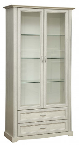 Шкаф с витриной Олмеко Сохо 32.05, бетон пайн белый, фото 2