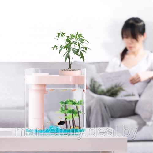 Аквариум Xiaomi Geometry Amphibious Fish Tank (HF-JHYGQC001) Белый аква ферма - фото 5 - id-p158088705