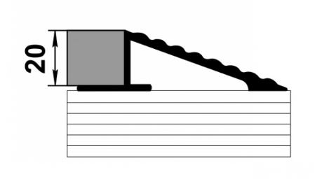 Профиль окантовочный квадратный для плитки ПП 03 алюминий без покрытия до 12мм длина 2700мм - фото 2 - id-p158095329