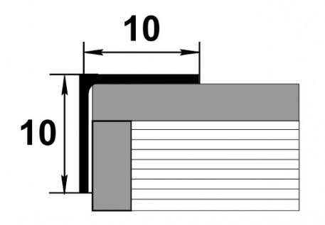 Профиль уголок равнополочный УП 01-27 алюминий без покрытия 10*10мм длина 2700мм - фото 2 - id-p158096669