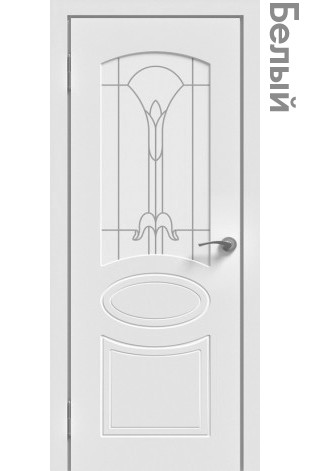 Межкомнатная дверь "ЭМАЛЬ" ПО-02 (Цвет - Белый; Ваниль; Грэй; Капучино; Графит) - фото 6 - id-p136143311