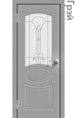 Межкомнатная дверь "ЭМАЛЬ" ПО-02 (Цвет - Белый; Ваниль; Грэй; Капучино; Графит) - фото 3 - id-p136143311