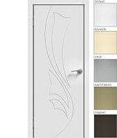 Межкомнатная дверь "ЭМАЛЬ" ПГ-04 (Цвет - Белый; Ваниль; Грэй; Капучино; Графит), фото 1