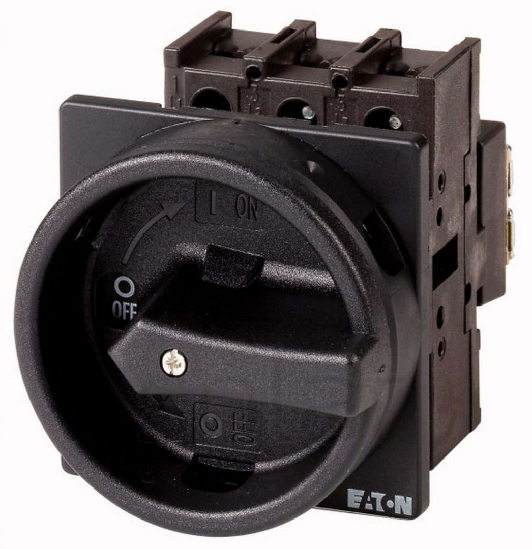 Выключатель нагрузки P1-25/EA/SVB-SW, 3P, 25A, 690VAC, 11kW(400VAC), черная блокируемая рукоятка, на дверь - фото 1 - id-p158100489