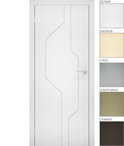 Межкомнатная дверь "ЭМАЛЬ" ПГ-15 (Цвет - Белый; Ваниль; Грэй; Капучино; Графит) - фото 1 - id-p136136617