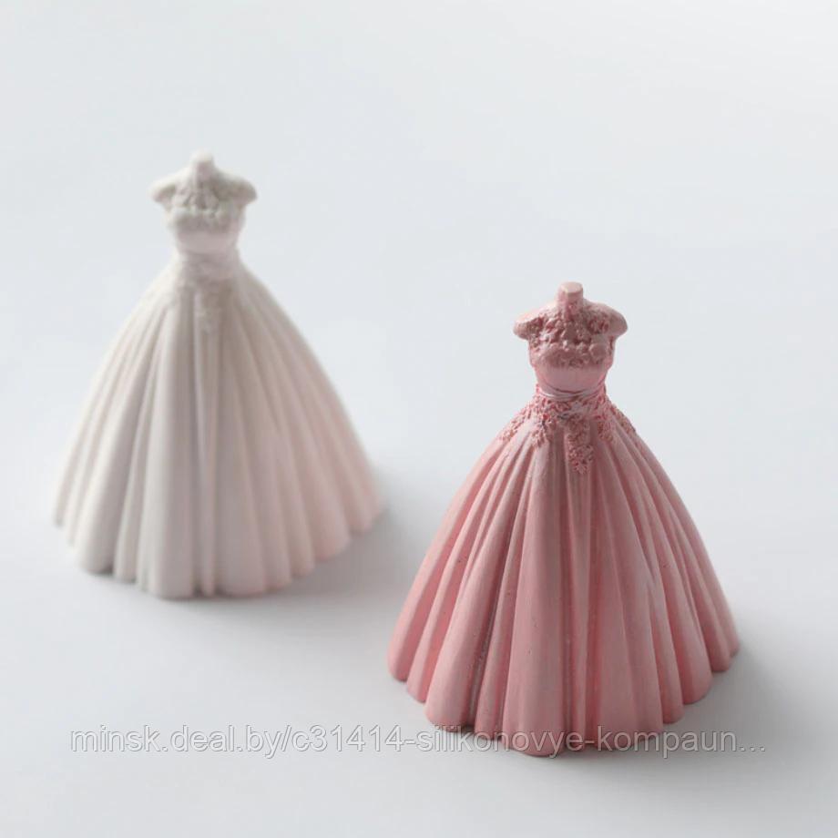 Молд силиконовый "Свадебное платье" 8,5*8см S43 - фото 3 - id-p158101090
