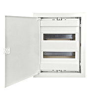 Щиток встраиваемый IP40, 2ряд 24/28модулей, белый пластик, металлическая дверь, N и PE (442х346х96)