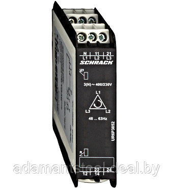 Реле контроля фаз 230/400VAC 2переключ. контакта промышленное исполнение Schrack - фото 1 - id-p138609836