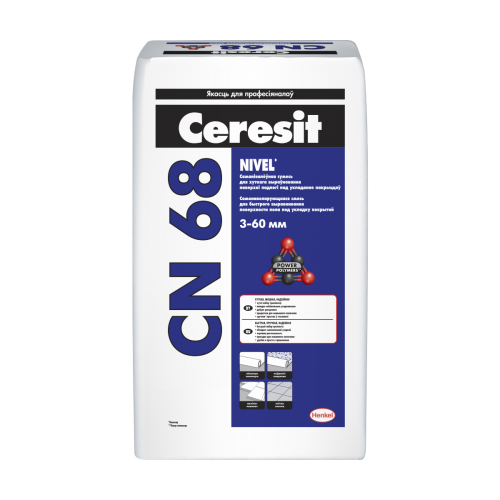 Самонивелир Ceresit CN 68 гипсоцементная