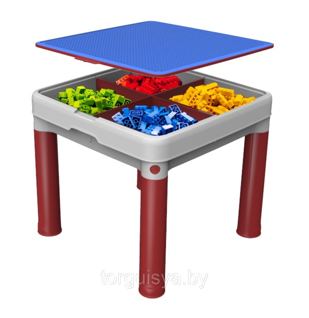 Детский столик, два стула Construction Play Table-красный/синий - фото 1 - id-p158109685