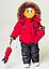 Детский зимний костюм (куртка + комбинезон) Nordtex Kids мембрана марсала (Размеры: 86, 92), фото 3