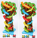 Детский деревянный автотрек горки Веселый спуск машинками для детей дерево, деревянные игрушки, фото 2