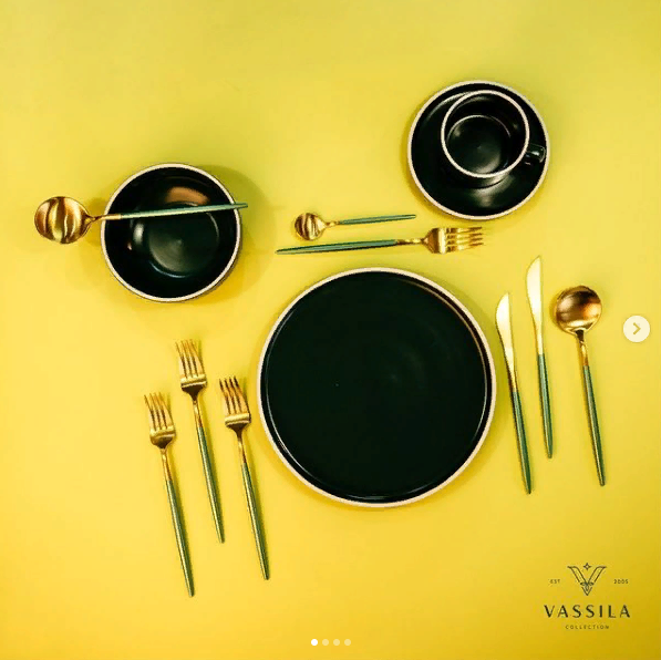 Столовые приборы в Японском стиле "Vassila" (6 персон) Подарочная коробка. Ментоловые