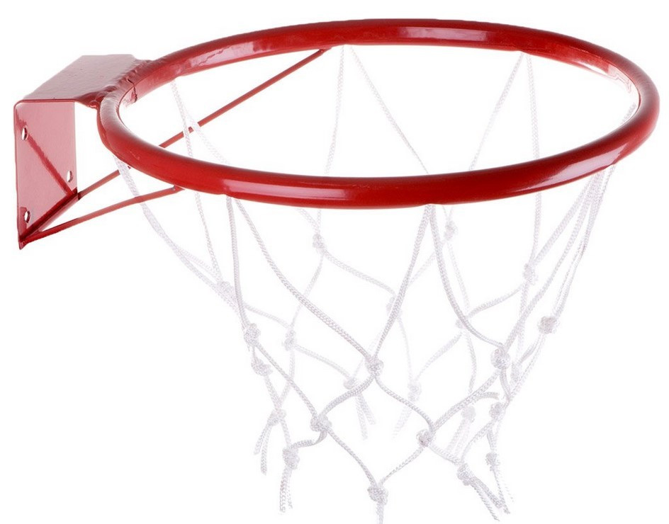 Детское баскетбольное кольцо подвесное 38 см металлическое, кольцо для баскетбола для дома и площадок на стену - фото 3 - id-p158129240
