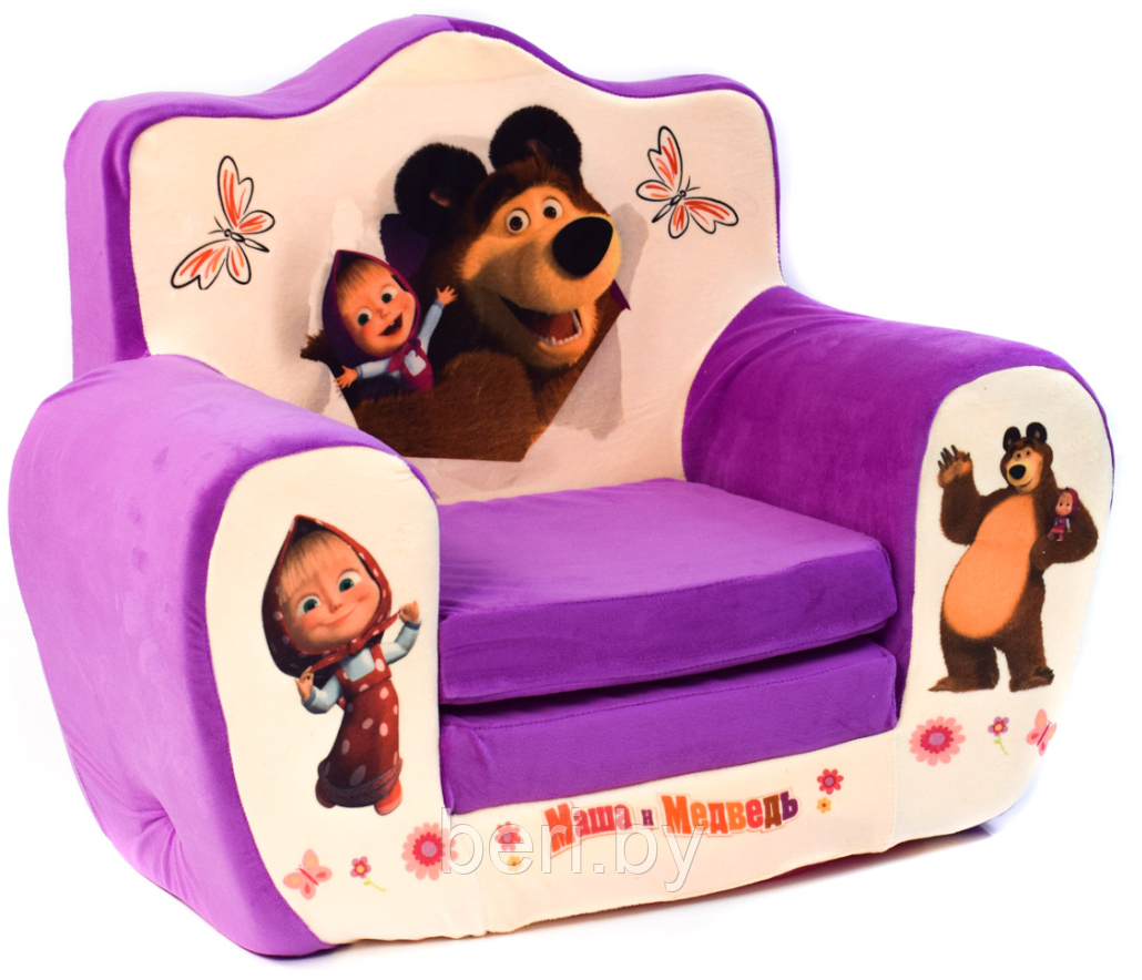 Детское кресло мягкое раскладное "Куколки ЛОЛ", кресло-кровать, раскладушка детская, разные цвета - фото 4 - id-p135625746