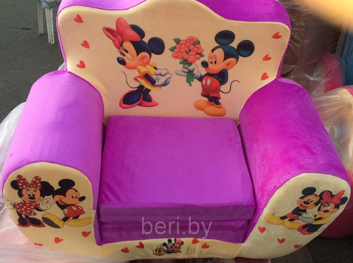 Детское кресло мягкое раскладное "Куколки ЛОЛ", кресло-кровать, раскладушка детская, разные цвета - фото 7 - id-p135625746