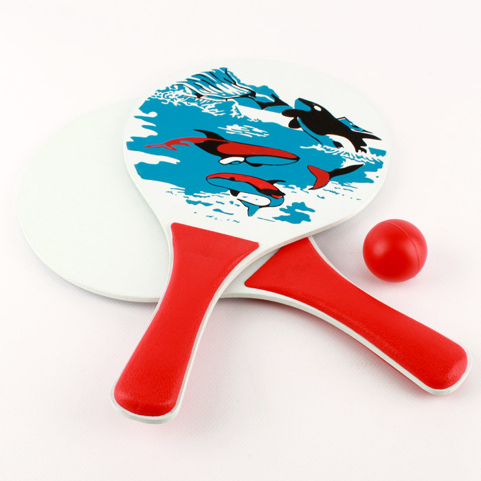 Теннис пляжный (D-19см, L-32.5см) + мяч в наборе ассорти - фото 2 - id-p158143012