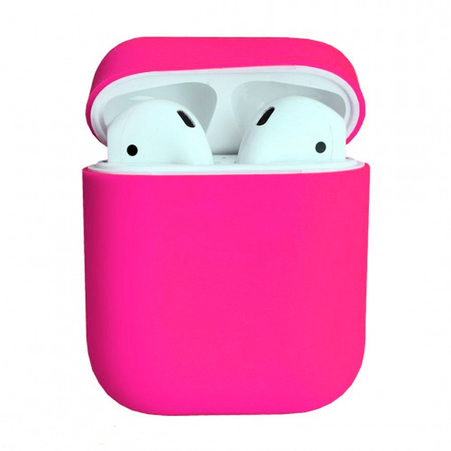 Силиконовый чехол для Apple Airpods, розовый