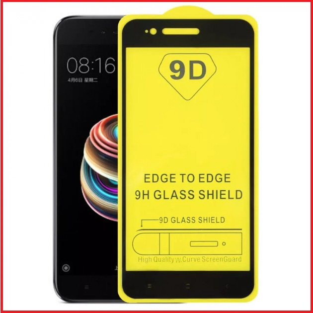 Защитное стекло Full-Screen для Xiaomi Mi A1 / Mi 5X черный (5D-9D с полной проклейкой)