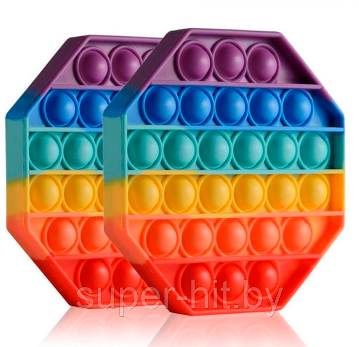 Поп ит (Pop it) разноцветный Восьмиугольник - фото 4 - id-p158149044