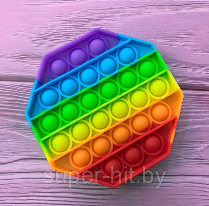Поп ит (Pop it) разноцветный Восьмиугольник - фото 6 - id-p158149044