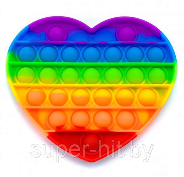 Поп ит (Pop it) разноцветное Сердце - фото 1 - id-p158149045