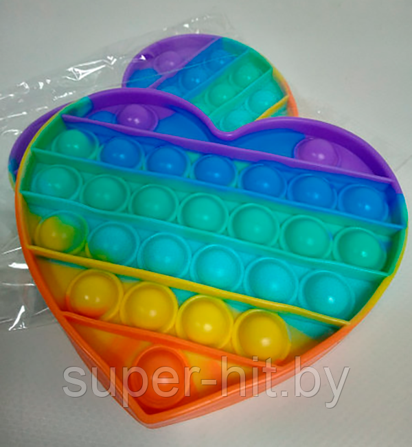 Поп ит (Pop it) разноцветное Сердце - фото 3 - id-p158149045