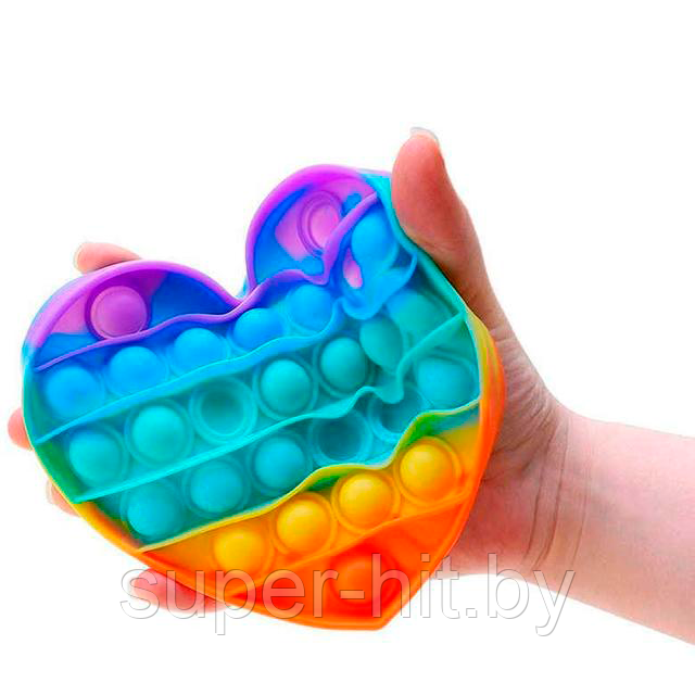 Поп ит (Pop it) разноцветное Сердце - фото 4 - id-p158149045
