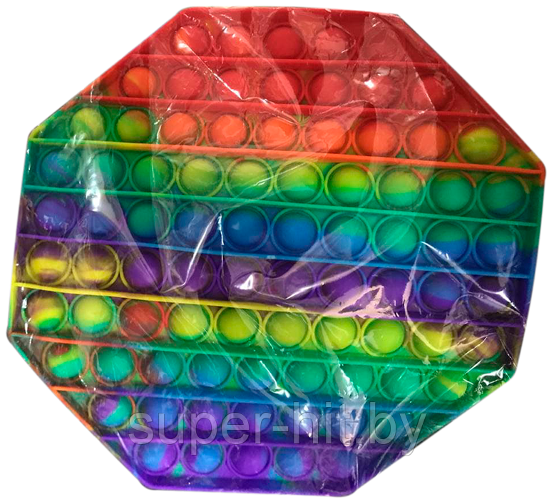 Поп ит (Pop It) большой "Восьмиугольник разноцветный" 20 х 20 - фото 1 - id-p158149047