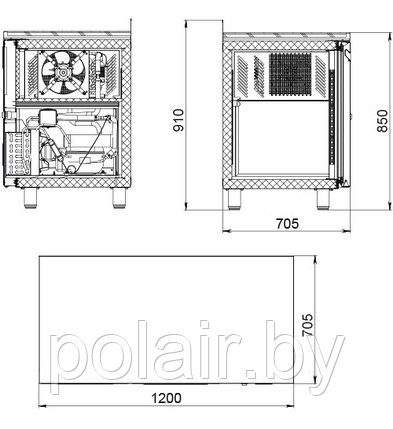 Холодильный стол Polair TB2GN-SC 320 л -18, фото 2