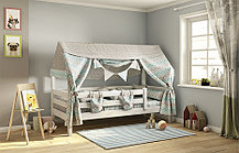 Кровать с надстройкой (кровать-домик) "Соня" белый полупрозрачный (3 варианта цвета) фабрика МебельГрад, фото 3