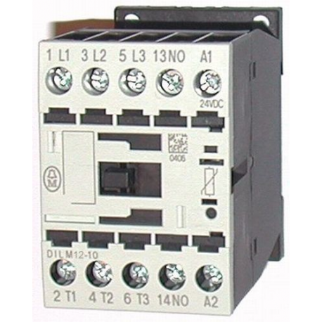 Контактор DILM12-10(24VDC), 3P, 12A/(20A по AC-1), 5.5kW(400VAC), 24VDC, 1NO - фото 1 - id-p158150577